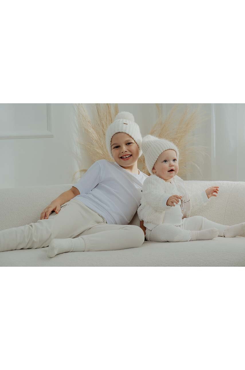 Детская шапка с примесью шерсти Jamiks SANDRA цвет бежевый  JZH338