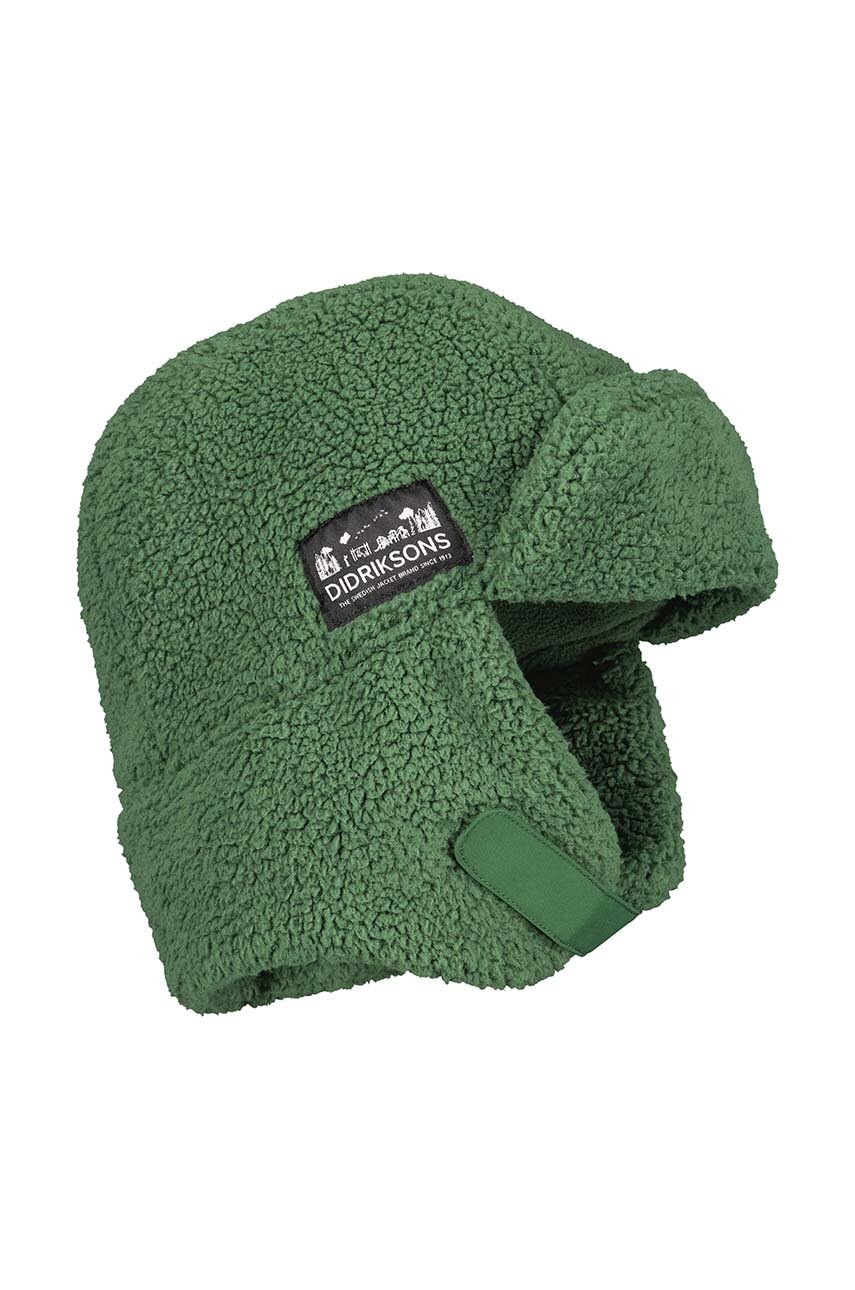 Дитяча шапка Didriksons GOSIG CAP колір зелений  505565