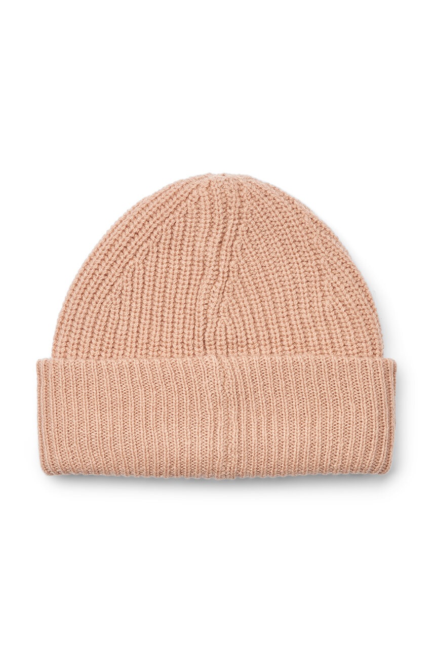 Детская хлопковая шапочка Liewood Emilio Beanie Hat цвет оранжевый шерсть LW17839
