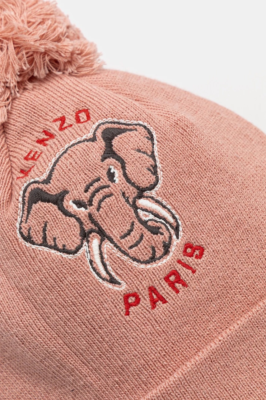 Детская шапка с примесью кашемира Kenzo Kids цвет розовый K60608.G Детская шапка с примесью кашемира Kenzo Kids цвет розовый K60608.G