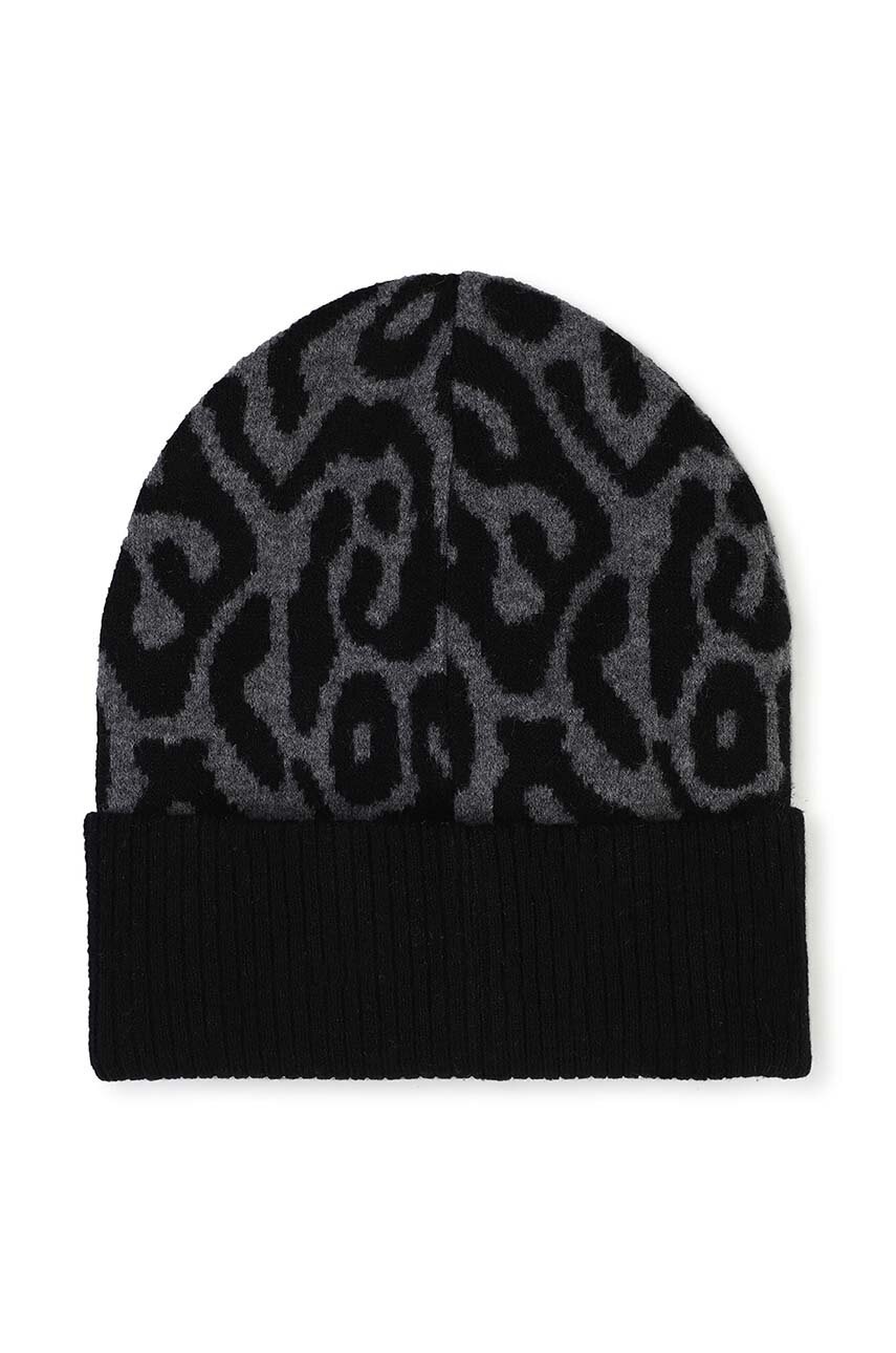 Дитяча шапка з домішкою вовни HUGO колір чорний  G00293 Дитяча шапка з домішкою вовни HUGO колір чорний  G00293