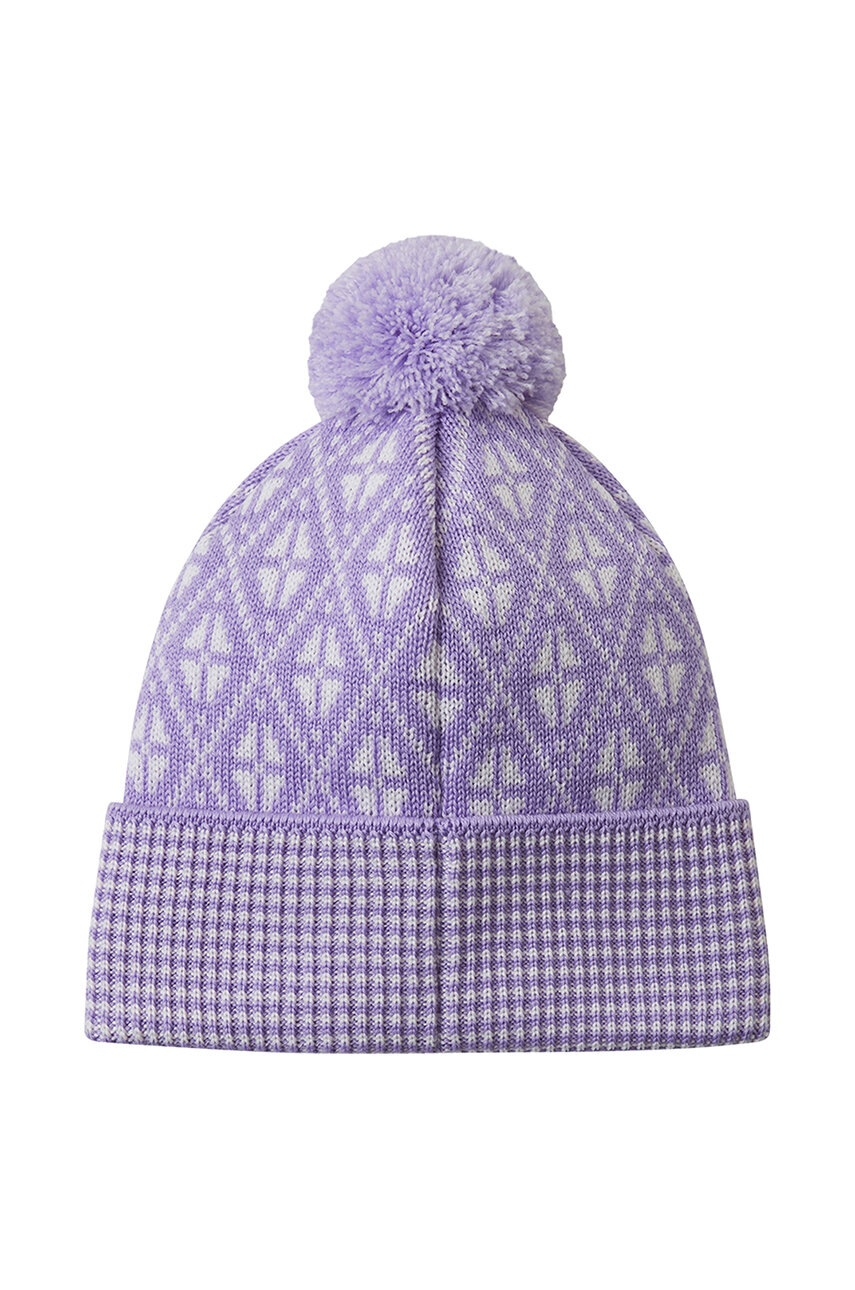 Дитяча вовняна шапка Reima Kuurassa колір фіолетовий вовна 5300216A