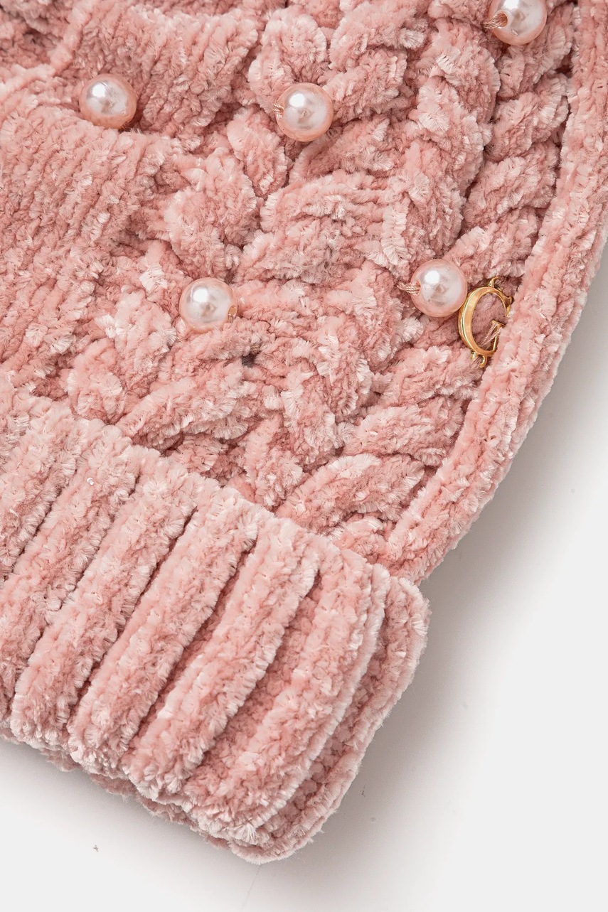 Детская шапка Guess цвет розовый из толстого трикотажа J3BZ05 Z39H0