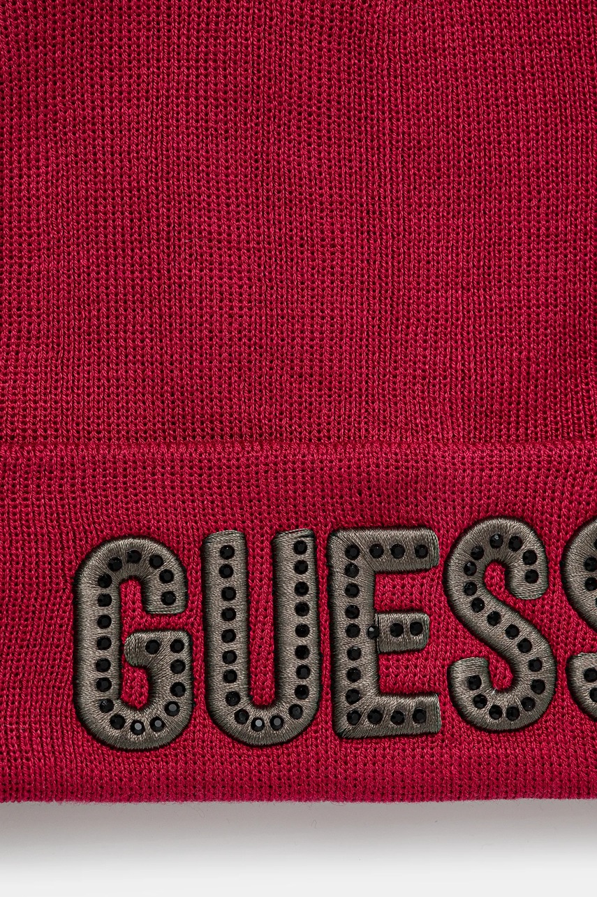 Детская шапка Guess цвет бордовый из тонкого трикотажа J0BZ12 Z2Q00 Детская шапка Guess цвет бордовый из тонкого трикотажа J0BZ12 Z2Q00