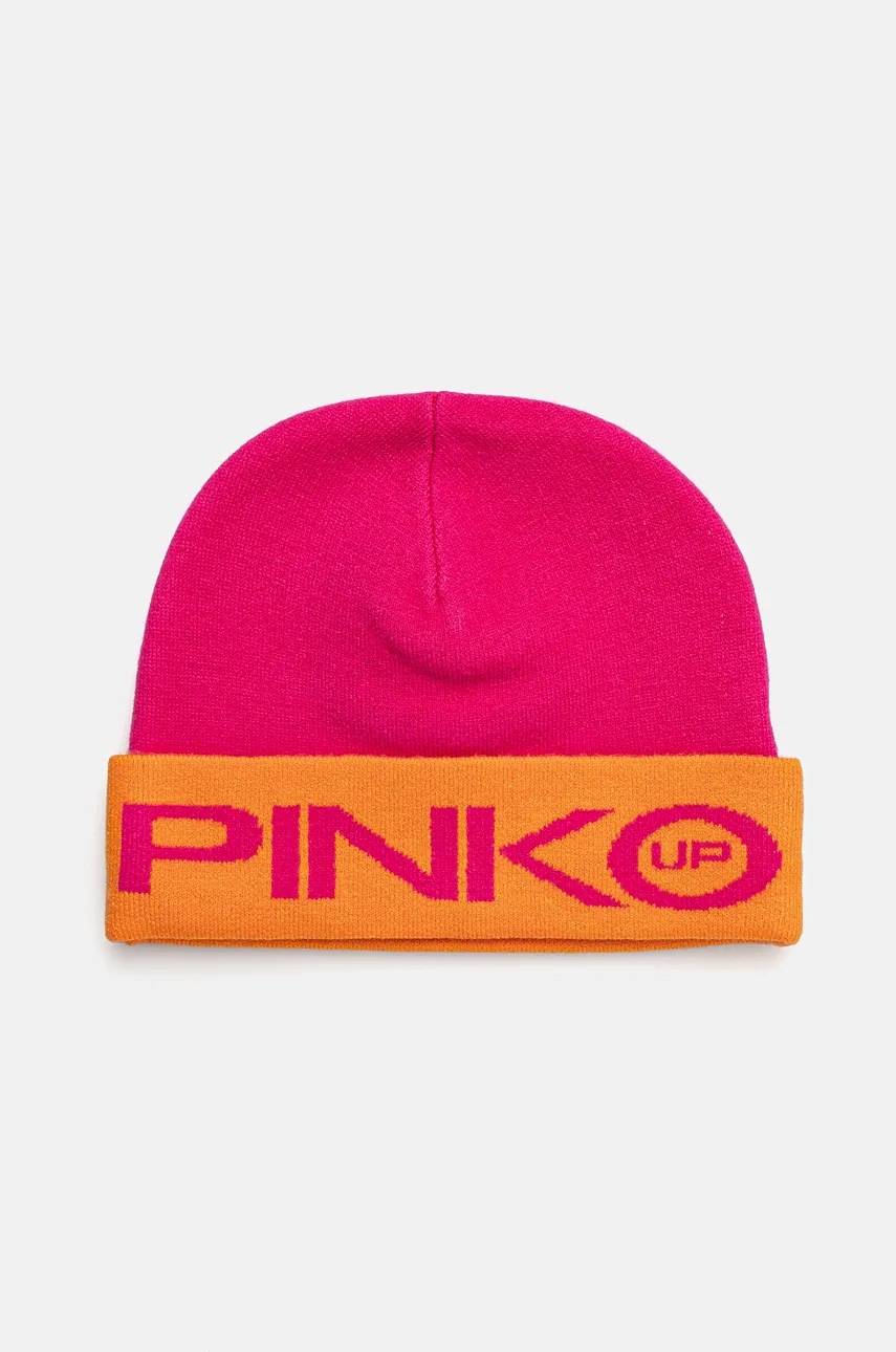 

Детска шапка Pinko Up в розово с фина плетка F4PIBGHT130, Розов