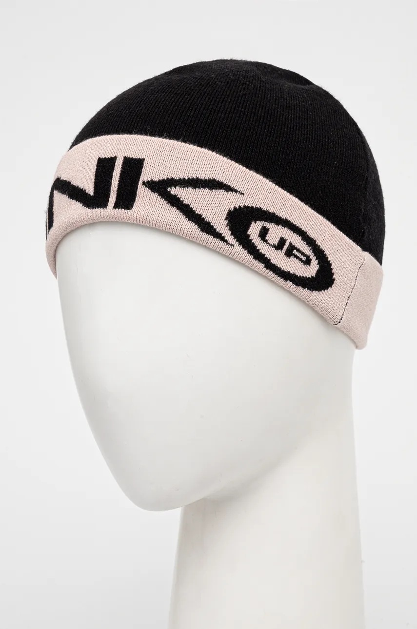 Дитяча шапка Pinko Up колір чорний з тонкого трикотажу F4PIBGHT130 Дитяча шапка Pinko Up колір чорний з тонкого трикотажу F4PIBGHT130