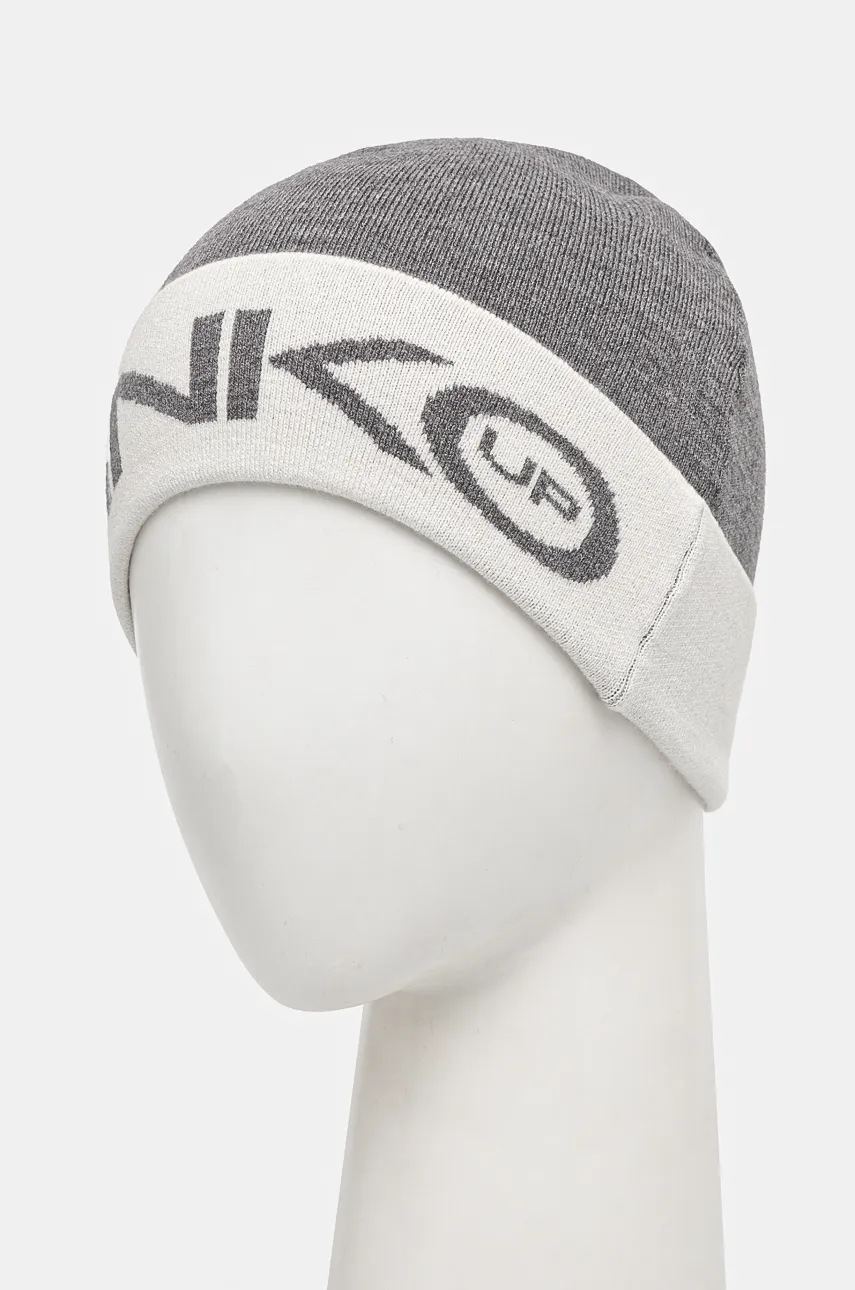 Дитяча шапка Pinko Up колір сірий з тонкого трикотажу F4PIJGHT097 Дитяча шапка Pinko Up колір сірий з тонкого трикотажу F4PIJGHT097