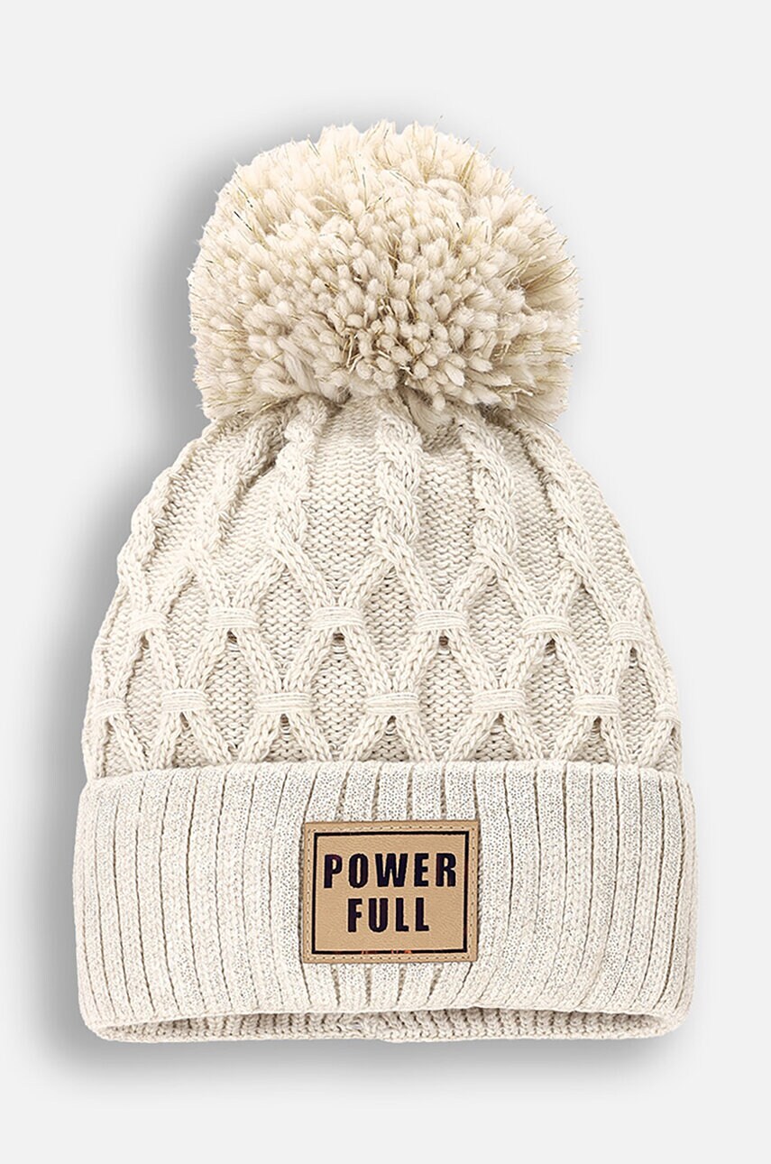 Coccodrillo caciula copii culoarea bej, ACCESSORIES WINTER GIRL