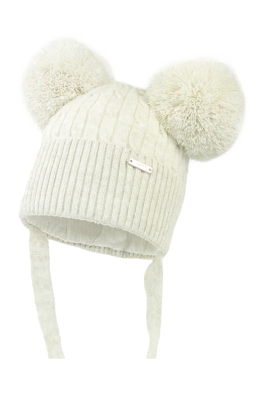 Jamiks caciula copii SINEM IVA NAK culoarea bej, din tricot gros, JZH451
