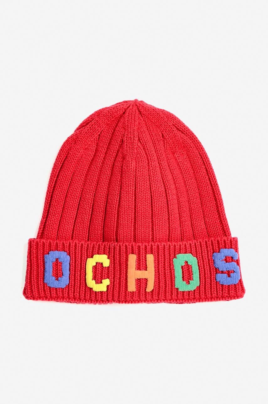 Дитяча бавовняна шапка Bobo Choses колір червоний з бавовни 224AI033