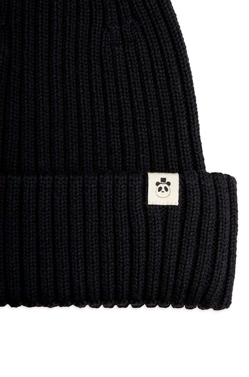 Детская хлопковая шапка Mini Rodini цвет чёрный хлопковая 2476510999