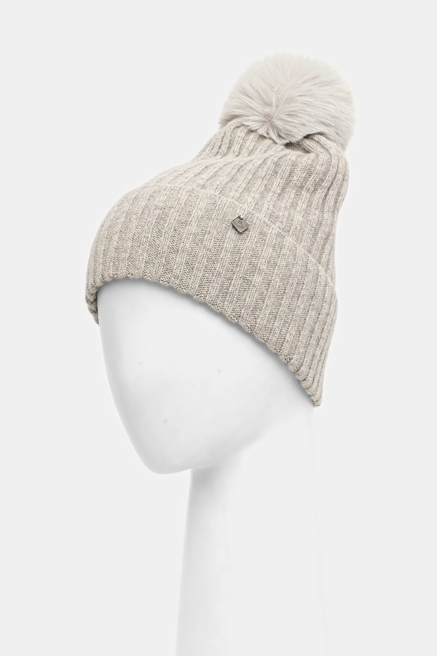 Детская хлопковая шапочка Jamiks DAGNIS цвет серый шерсть JZH365