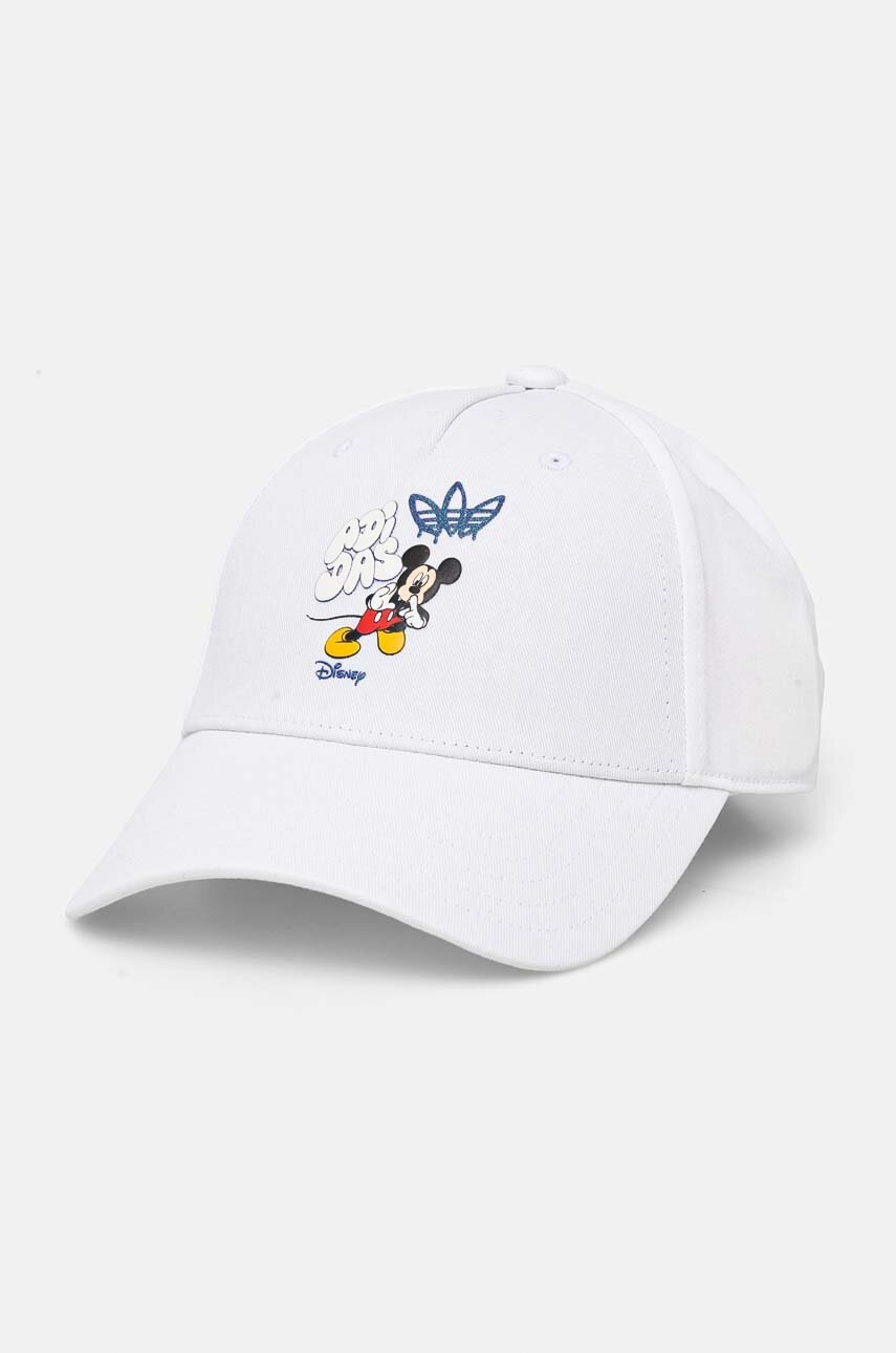 

Памучна шапка с козирка adidas Originals BASEBALL CAP в бяло с апликация IY6693, Бял