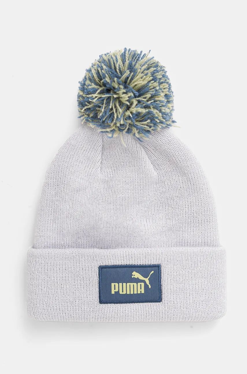 Puma caciula copii FC Pom-Pom- Beanie culoarea gri, din tesatura neteda, 255410