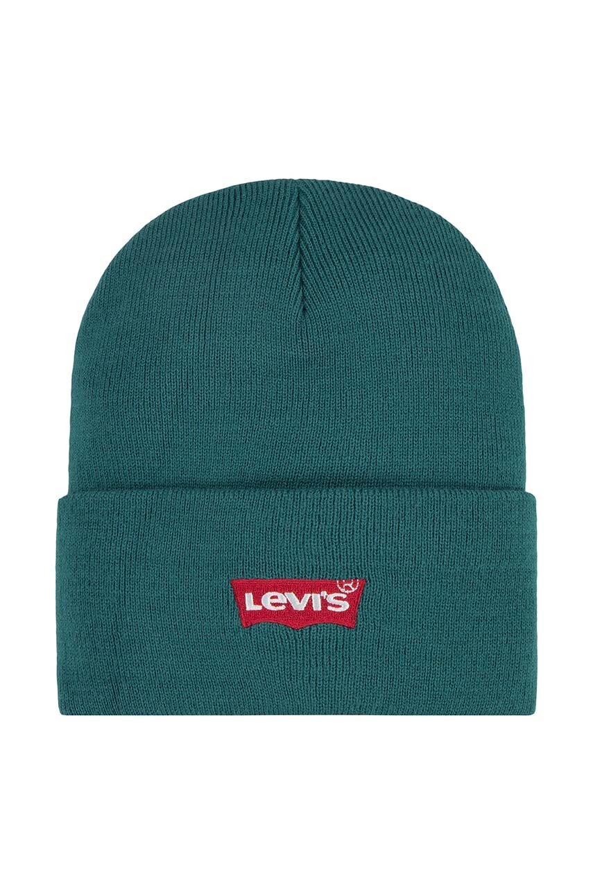 

Детска шапка Levi's LAN LEVI'S CORE BATWING BEANIE в зелено 9A8620, Зелен