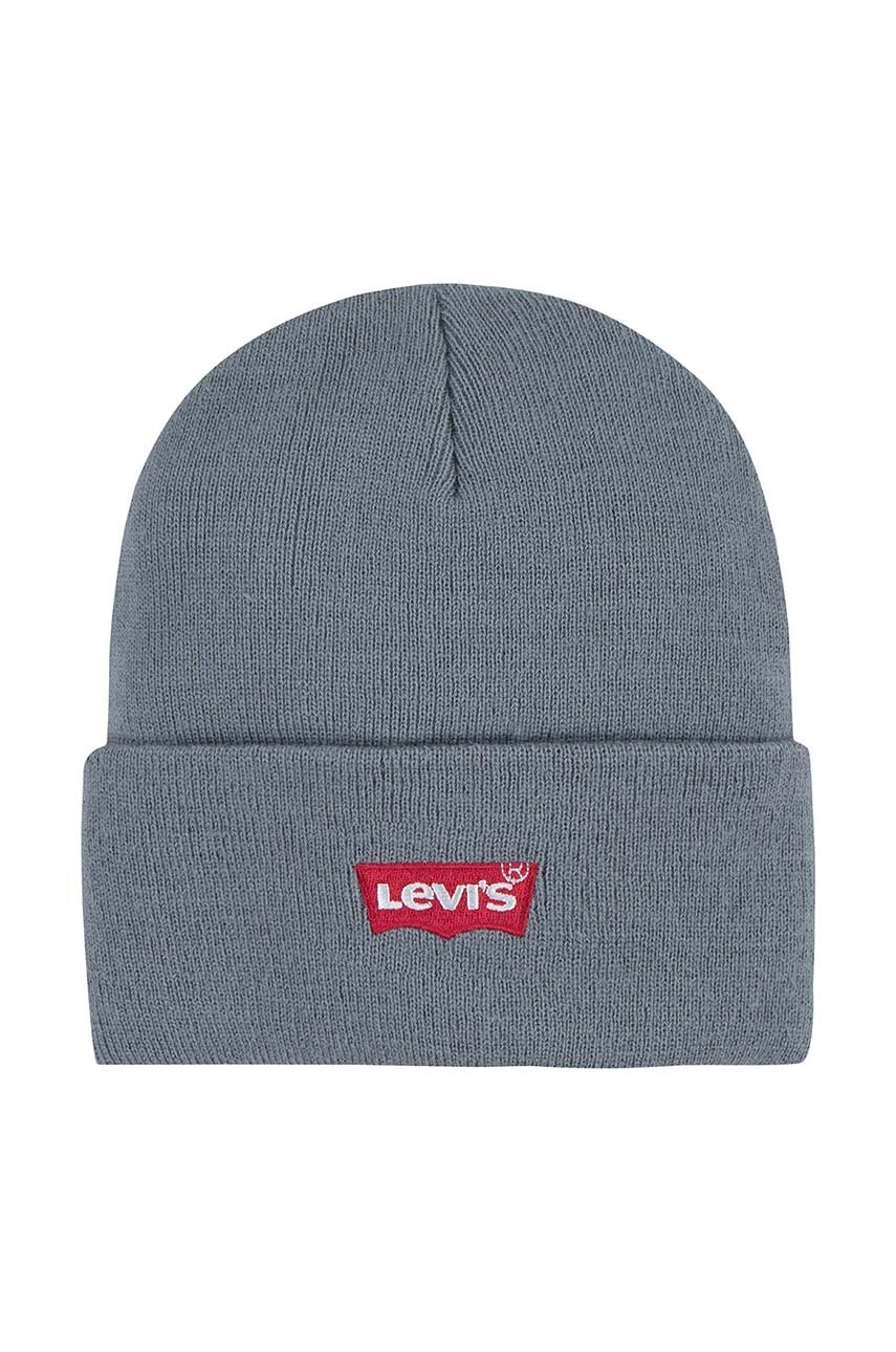 

Детска шапка Levi's LAN LEVI'S CORE BATWING BEANIE в сиво 9A8620, Сив