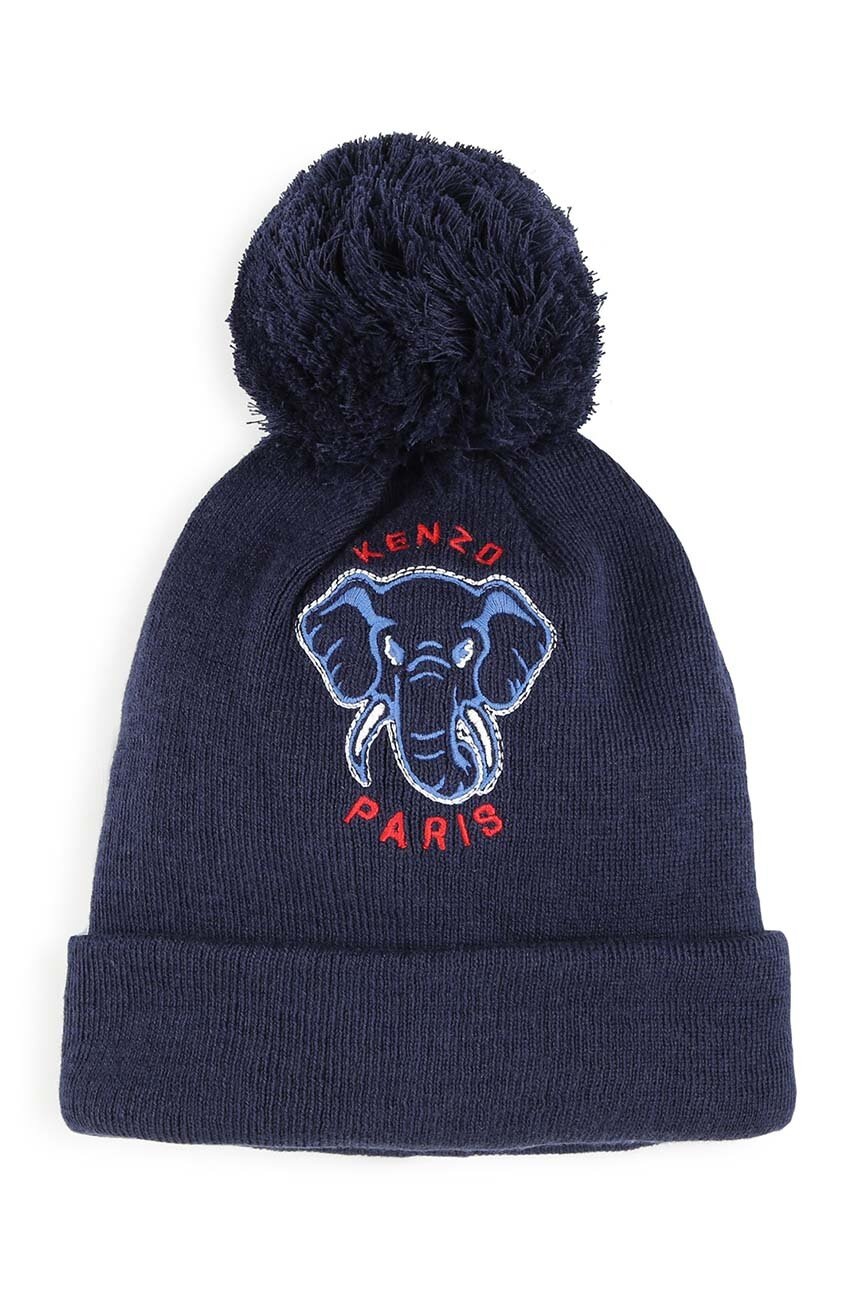 

Детска шапка с кашмир Kenzo Kids в тъмносиньо K60608, Тъмносин