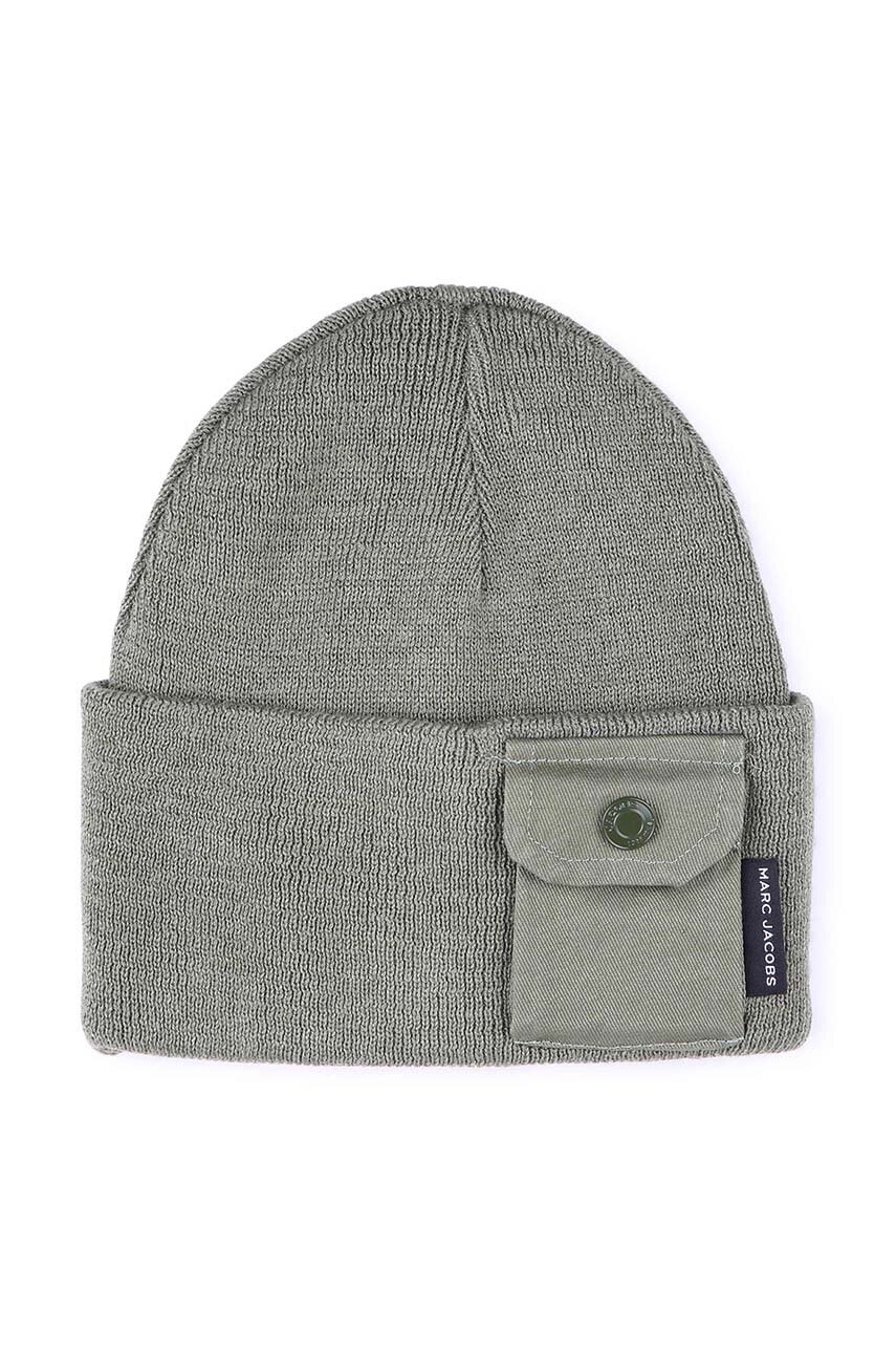 Детская шапка с примесью шерсти Marc Jacobs цвет зелёный  W60349