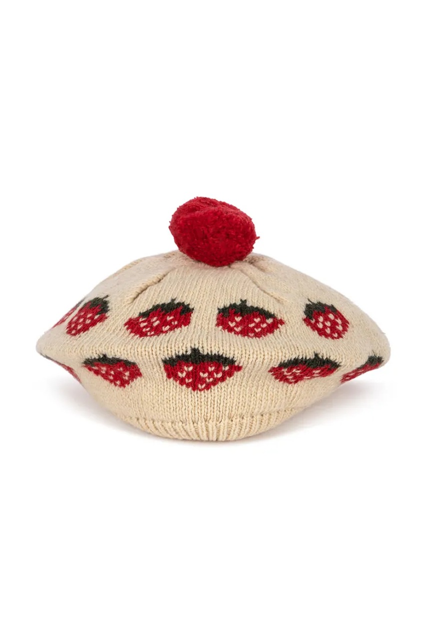Konges Sløjd BELOU KNIT BERET culoarea bej, de lana, KS101893