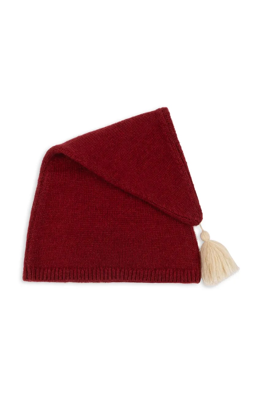 Konges Sløjd caciula din lana pentru copii CHRISTMAS KNIT HAT culoarea rosu, din tesatura neteda, KS101927 Konges Sløjd caciula din lana pentru copii CHRISTMAS KNIT HAT culoarea rosu, din tesatura neteda, KS101927