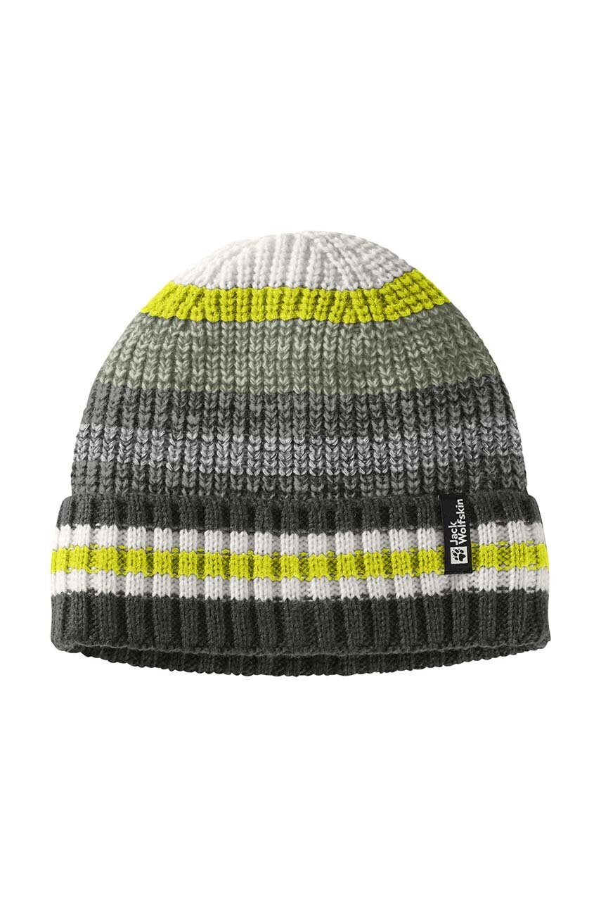 Jack Wolfskin caciula copii culoarea verde, 1911721