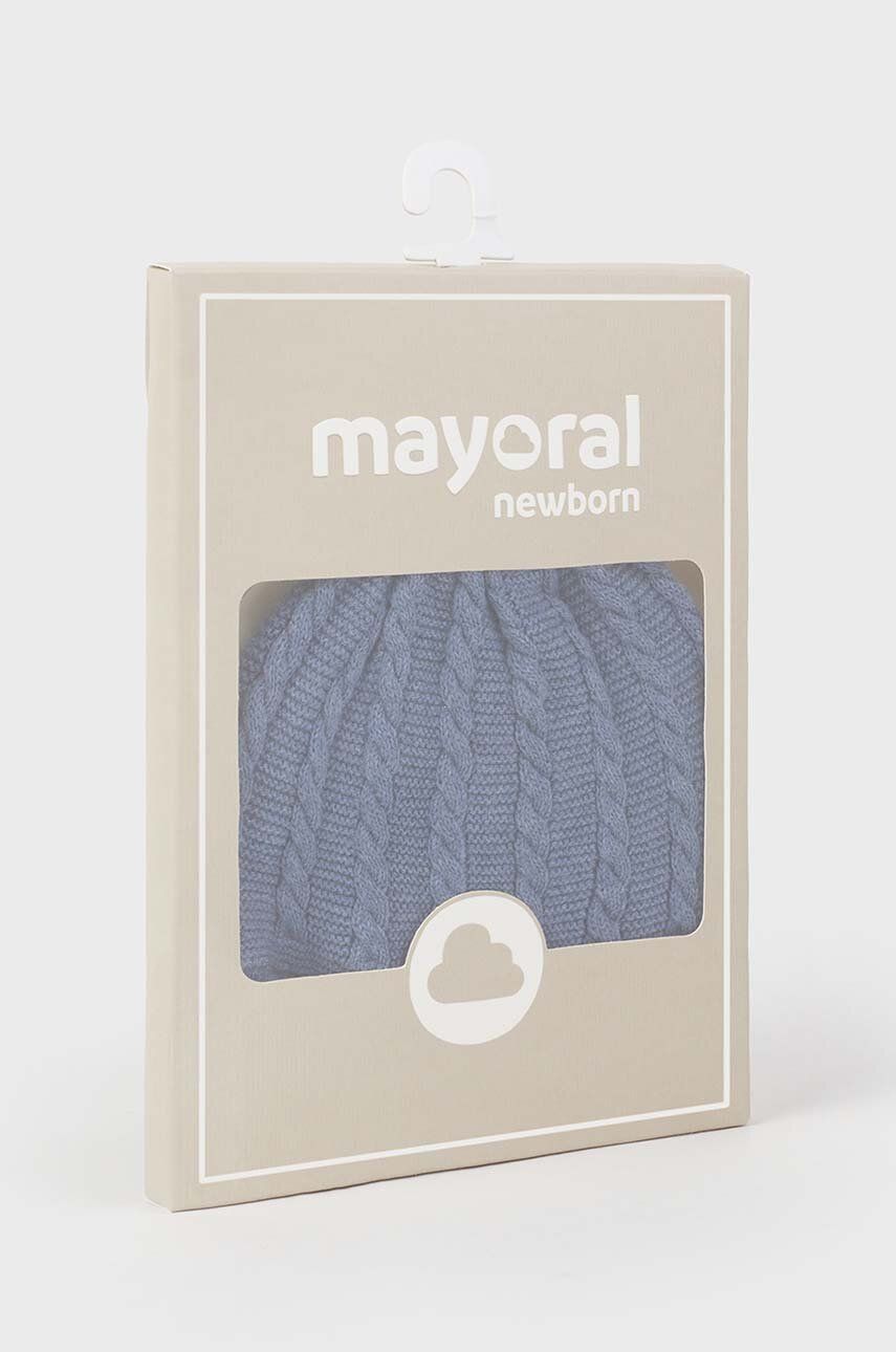 Mayoral Newborn Caciula De Bumbac Pentru Copii Culoarea Albastru Marin, Bumbac, 9774