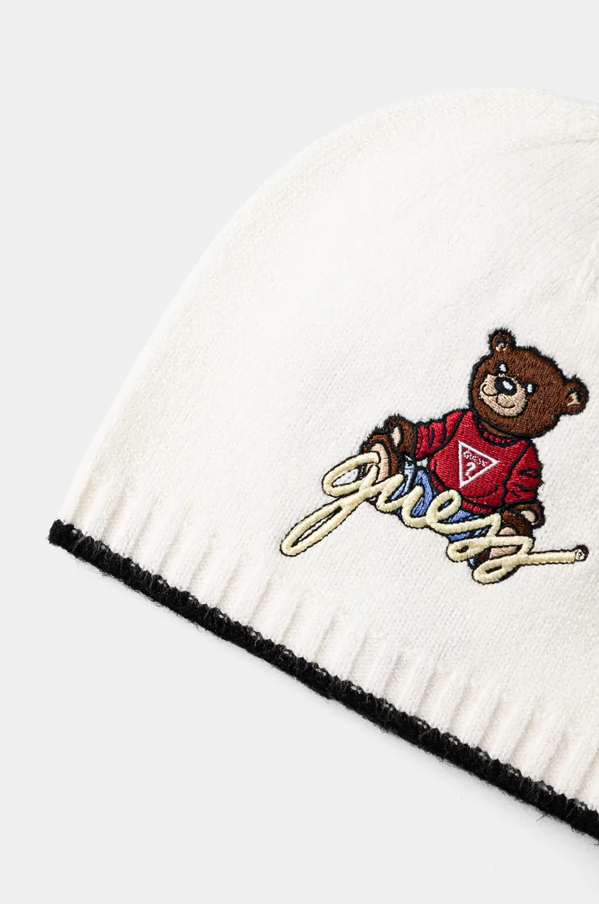 Детская шапка Guess цвет бежевый из тонкого трикотажа H4BZ09 Z2QP0