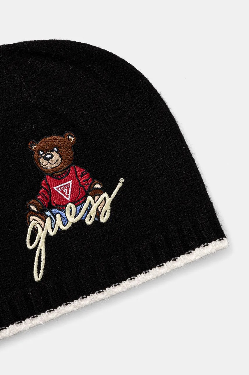 Детская шапка Guess цвет чёрный из тонкого трикотажа H4BZ09 Z2QP0
