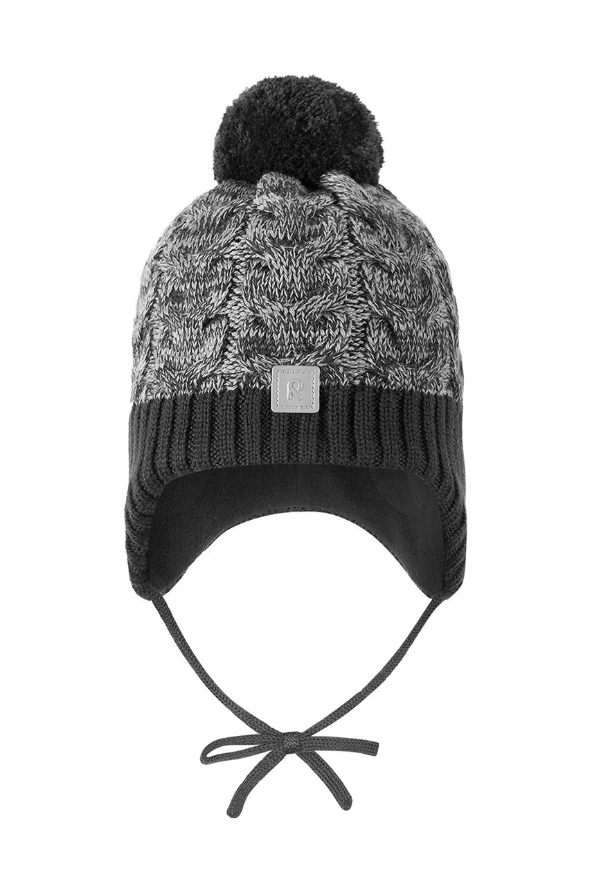 Детская хлопковая шапочка Reima Paljakka цвет чёрный шерсть 5300035B в Киеве Детская хлопковая шапочка Reima Paljakka цвет чёрный шерсть 5300035B в Киеве