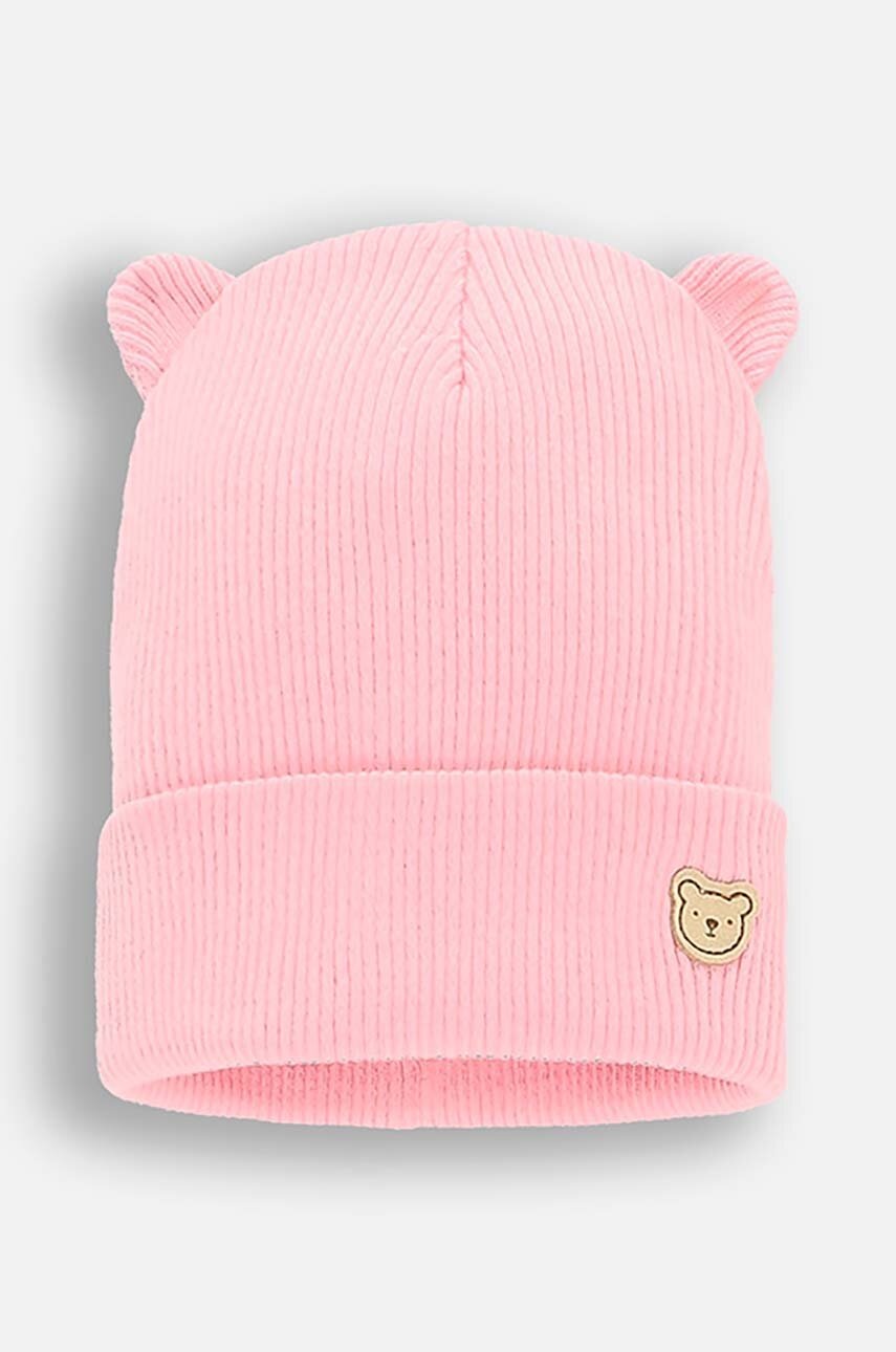 

Детска памучна шапка Coccodrillo в розово от памук BASIC ACCESSORIES, Розов