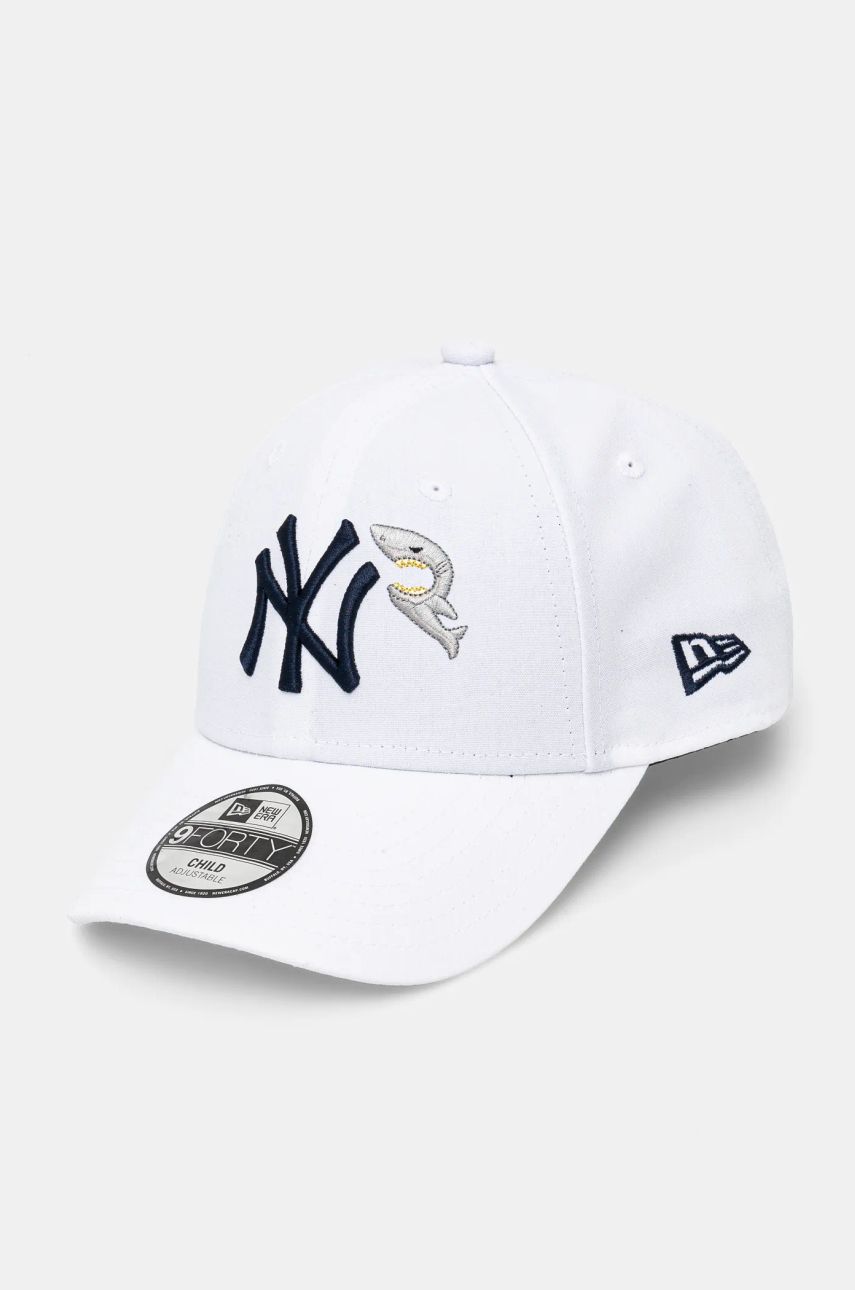 New Era șapcă de baseball pentru copii NEW YORK YANKEES culoarea alb, cu imprimeu, 60565294