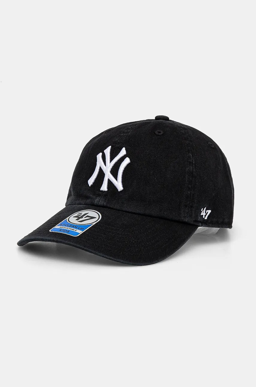 47 brand șapcă din bumbac pentru copii MLB New York Yankees culoarea negru, cu imprimeu, B-NLRGW17GWS-BKC_KIDS 47 brand șapcă din bumbac pentru copii MLB New York Yankees culoarea negru, cu imprimeu, B-NLRGW17GWS-BKC_KIDS