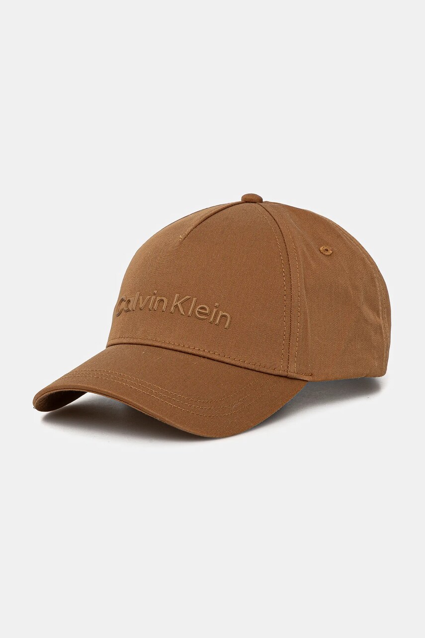 Levně Bavlněná baseballová čepice Calvin Klein černá barva, K50K511987