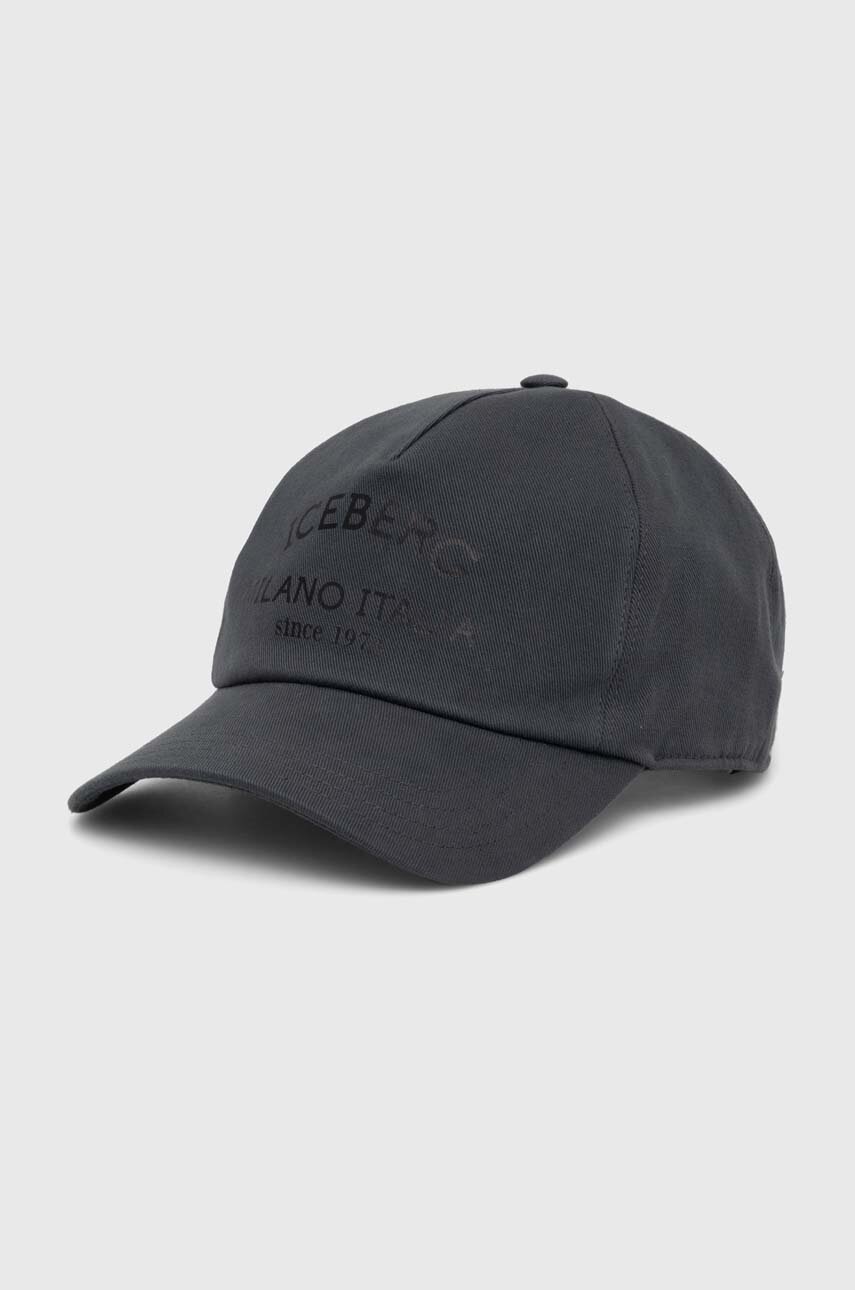 Iceberg șapcă de baseball din bumbac culoarea gri, cu imprimeu, 71 016 950