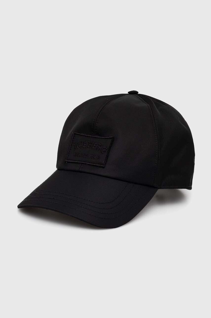 Iceberg șapcă de baseball din bumbac culoarea negru, neted, 71 056 951