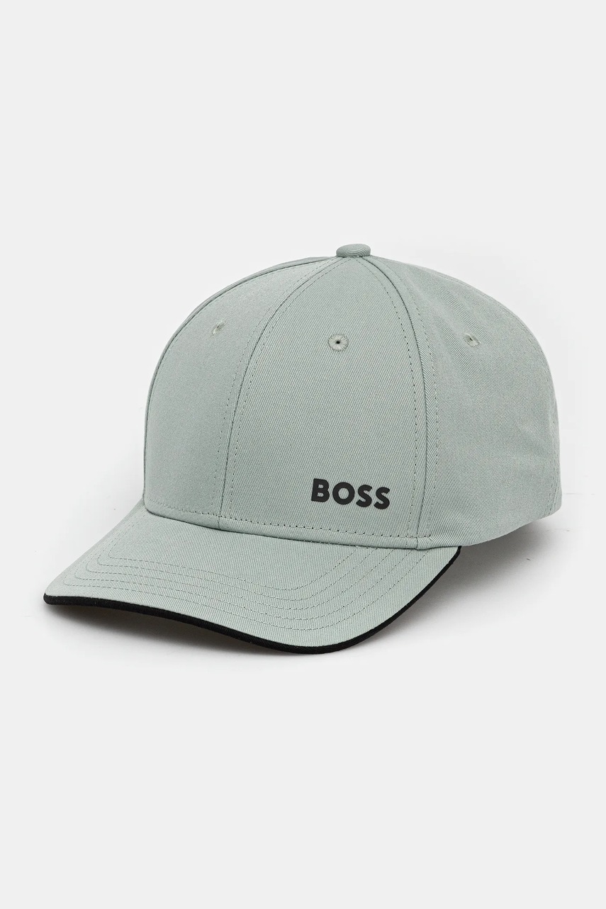 BOSS Green șapcă de baseball din bumbac culoarea verde, cu imprimeu, 50519219