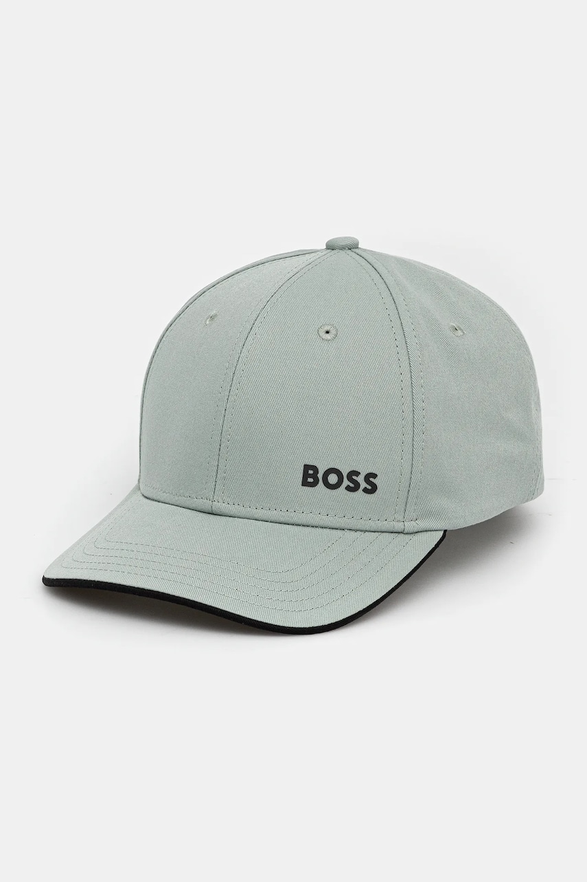 BOSS Green șapcă de baseball din bumbac culoarea verde, cu imprimeu, 50519219 BOSS Green șapcă de baseball din bumbac culoarea verde, cu imprimeu, 50519219