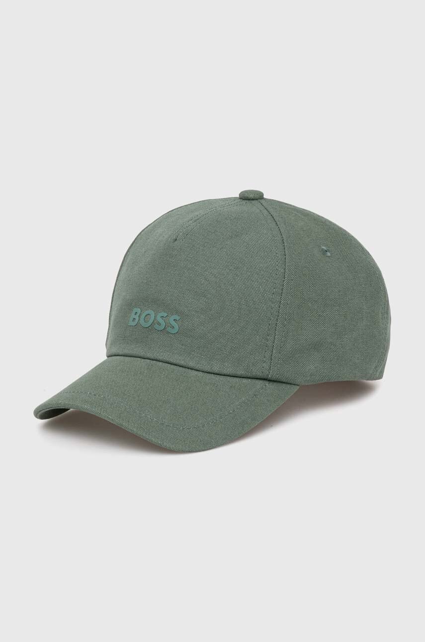 Boss Orange șapcă de baseball din bumbac culoarea verde, neted, 50518788 Boss Orange șapcă de baseball din bumbac culoarea verde, neted, 50518788
