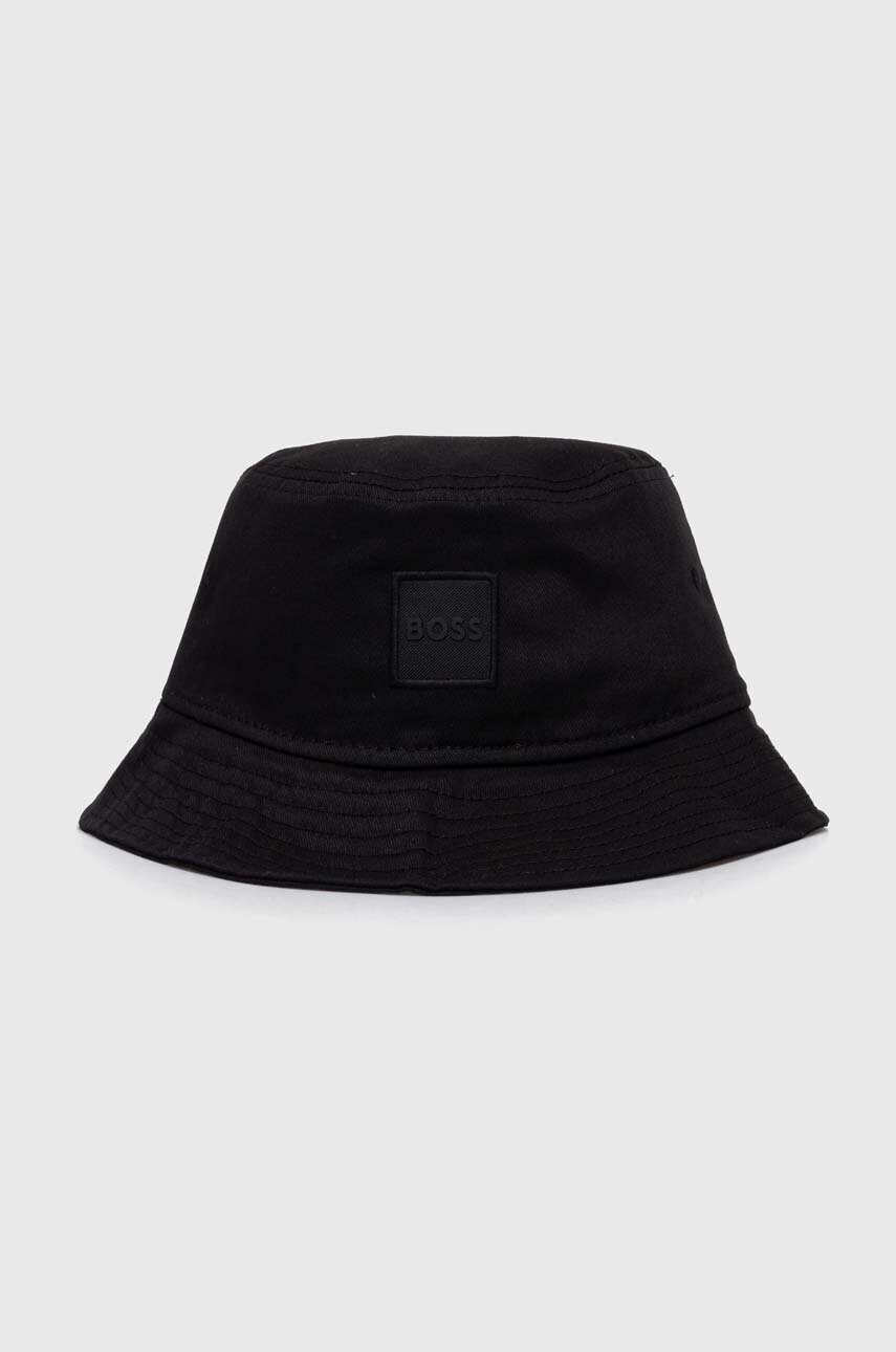 Boss Orange palarie din bumbac culoarea negru, bumbac, 50530215