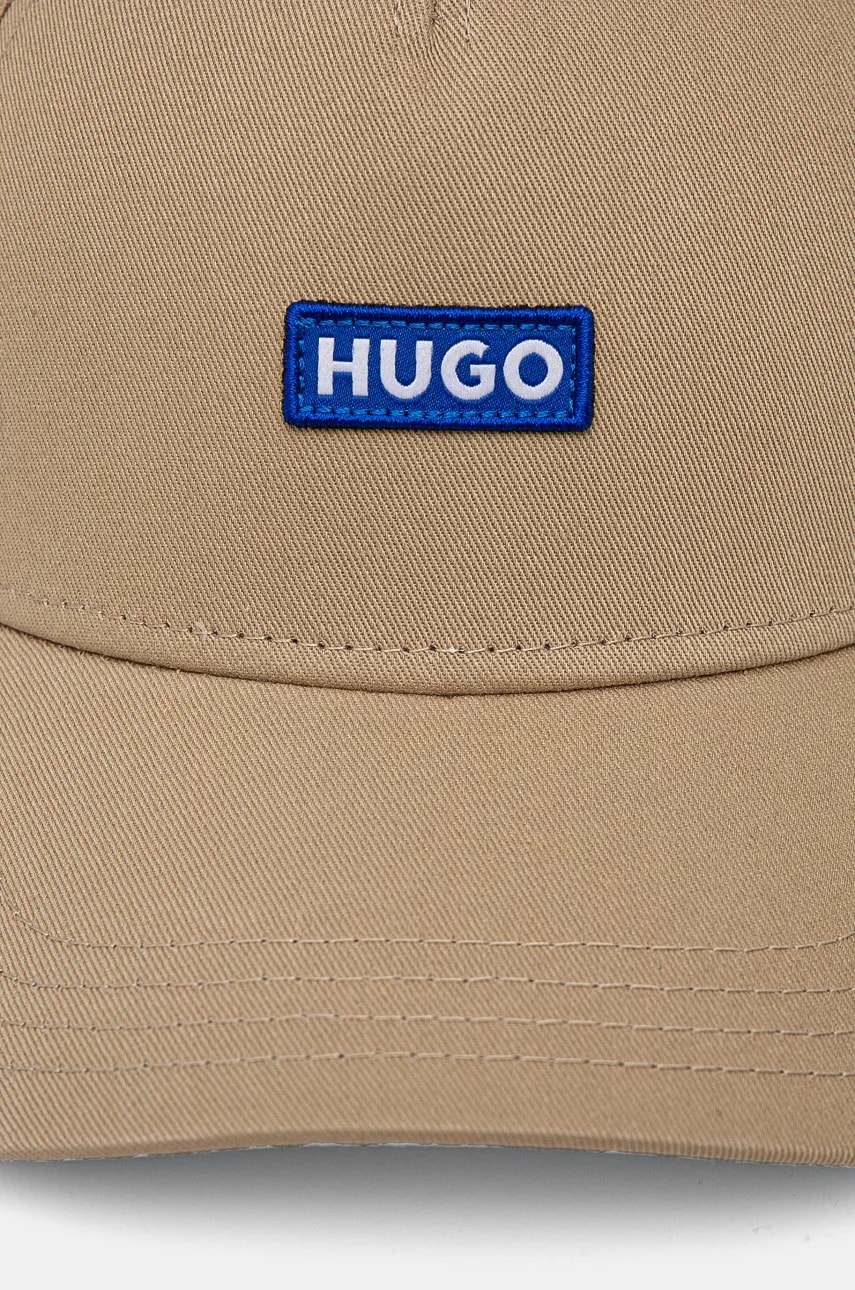 Хлопковая кепка Hugo Blue цвет чёрный с аппликацией 50522014 Хлопковая кепка Hugo Blue цвет чёрный с аппликацией 50522014