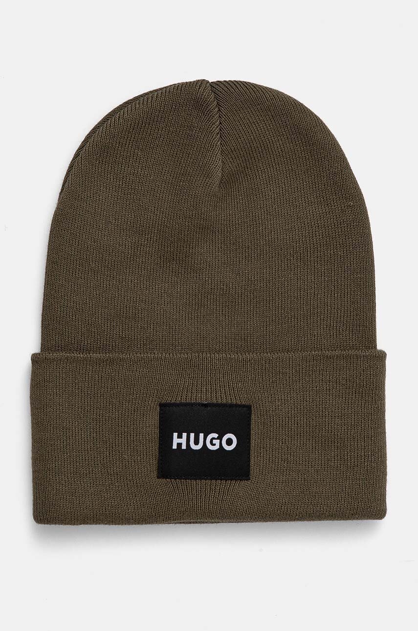 

Памучна шапка HUGO в зелено от памук 50521527, Зелен