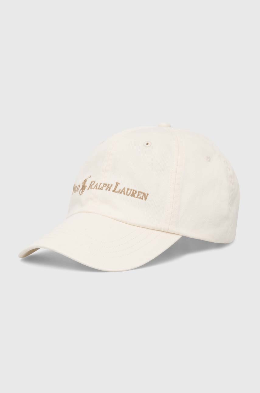 

Шапка с козирка Polo Ralph Lauren в бежово с апликация 710950138001, Бежов