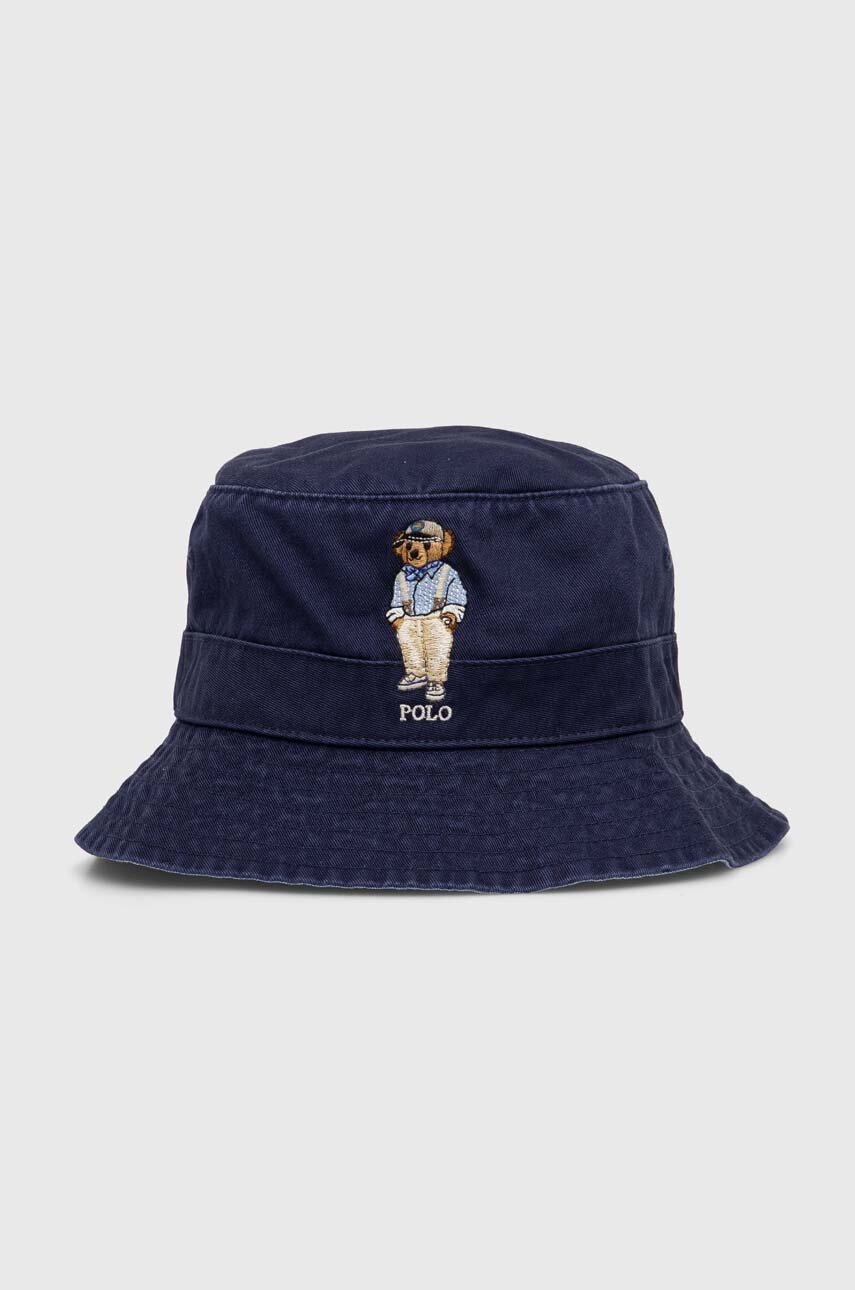 

Памучна капела Polo Ralph Lauren в тъмносиньо от памук 710941905, Тъмносин