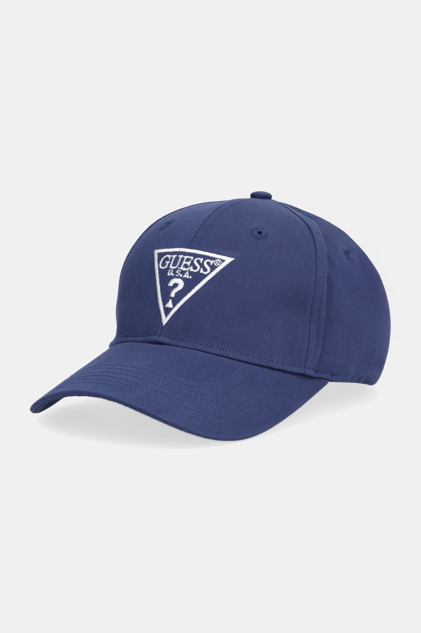 Levně Bavlněná baseballová čepice Guess černá barva, s aplikací, Z4YZ00 WFKN0