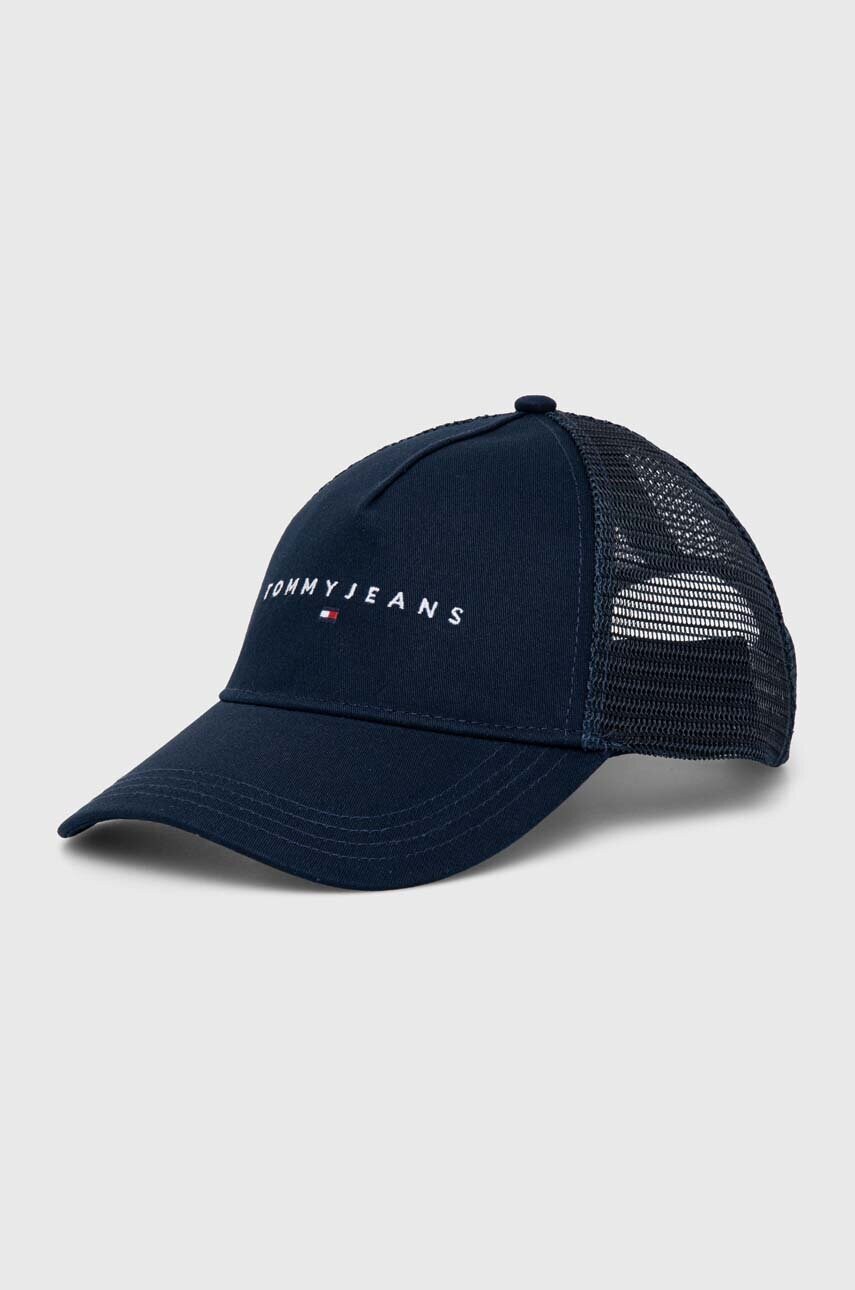 Tommy Jeans sapca culoarea albastru marin, cu imprimeu, AM0AM12424
