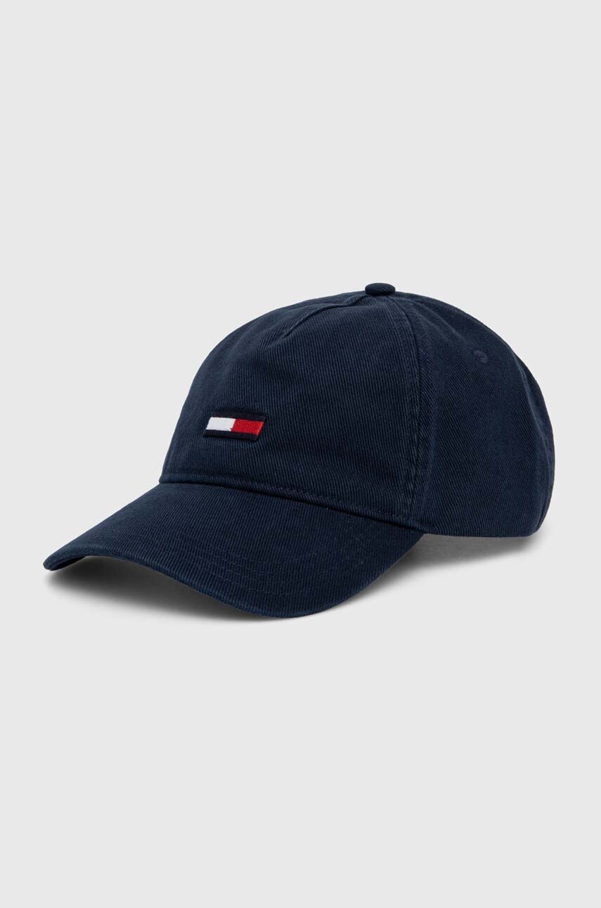Tommy Jeans sapca culoarea albastru marin, cu imprimeu, AM0AM12427