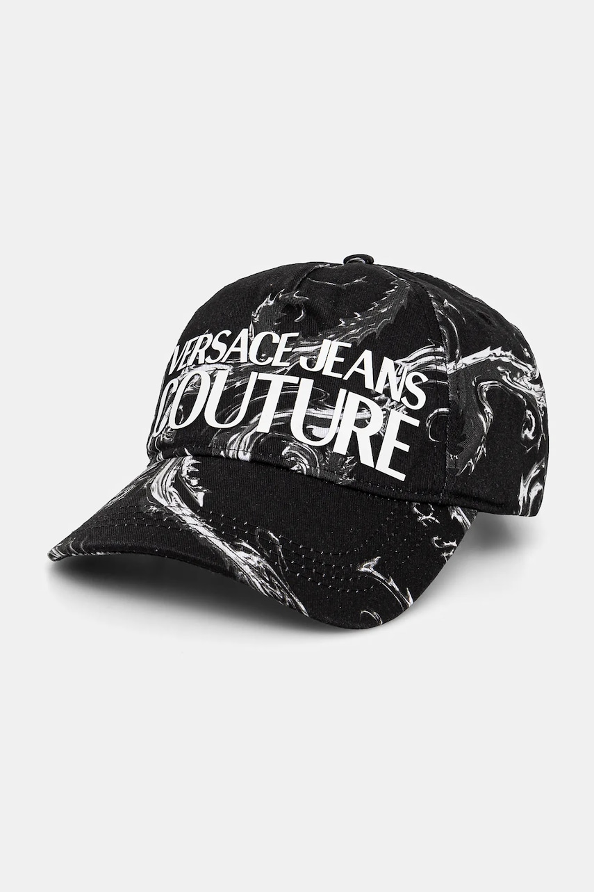 Versace Jeans Couture șapcă de baseball din bumbac culoarea negru, modelator, 77GAZK10 ZG294 Versace Jeans Couture șapcă de baseball din bumbac culoarea negru, modelator, 77GAZK10 ZG294