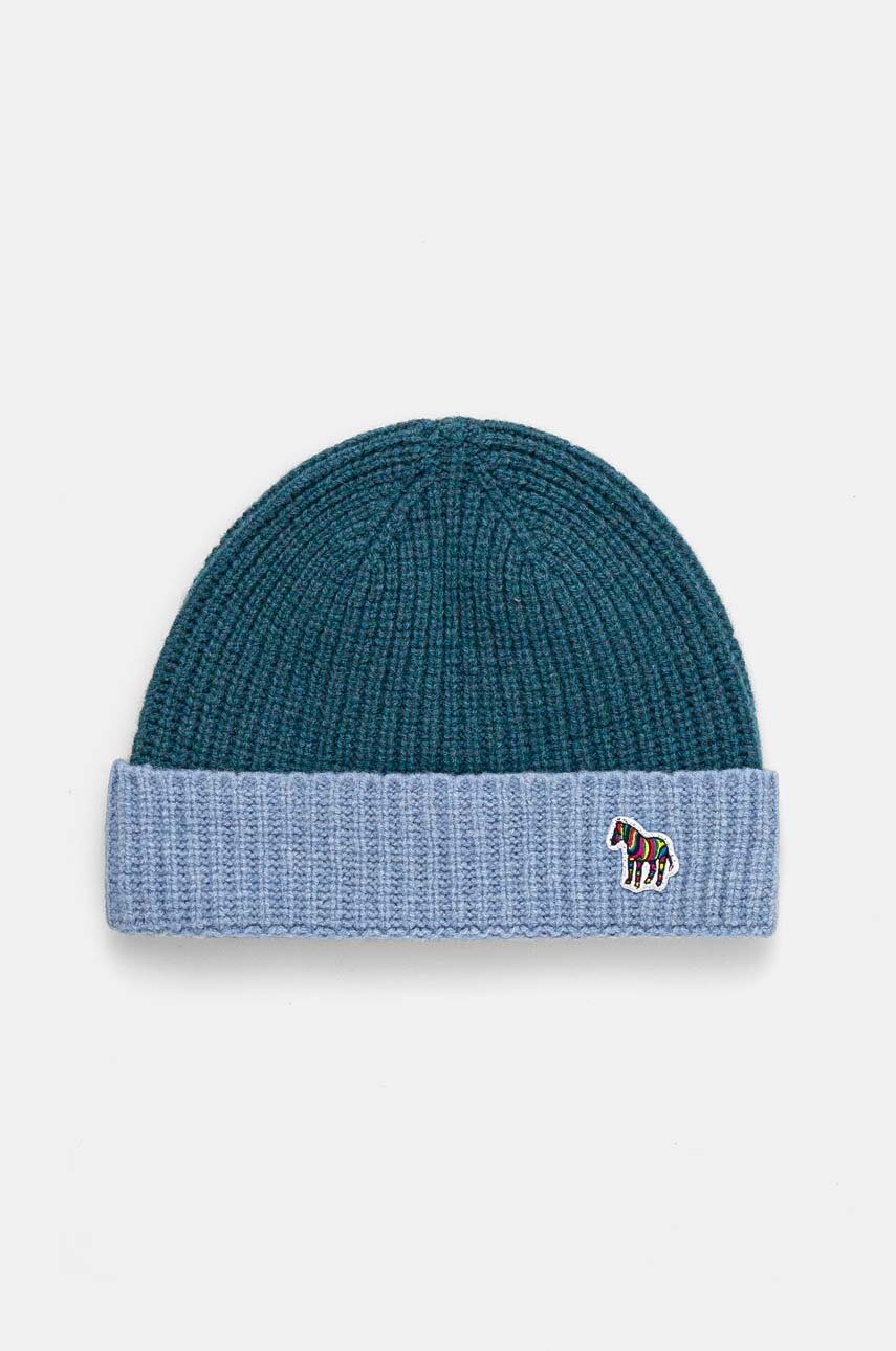 

Вълнена шапка PS Paul Smith в синьо от вълна M2A.383MK.N265, Син