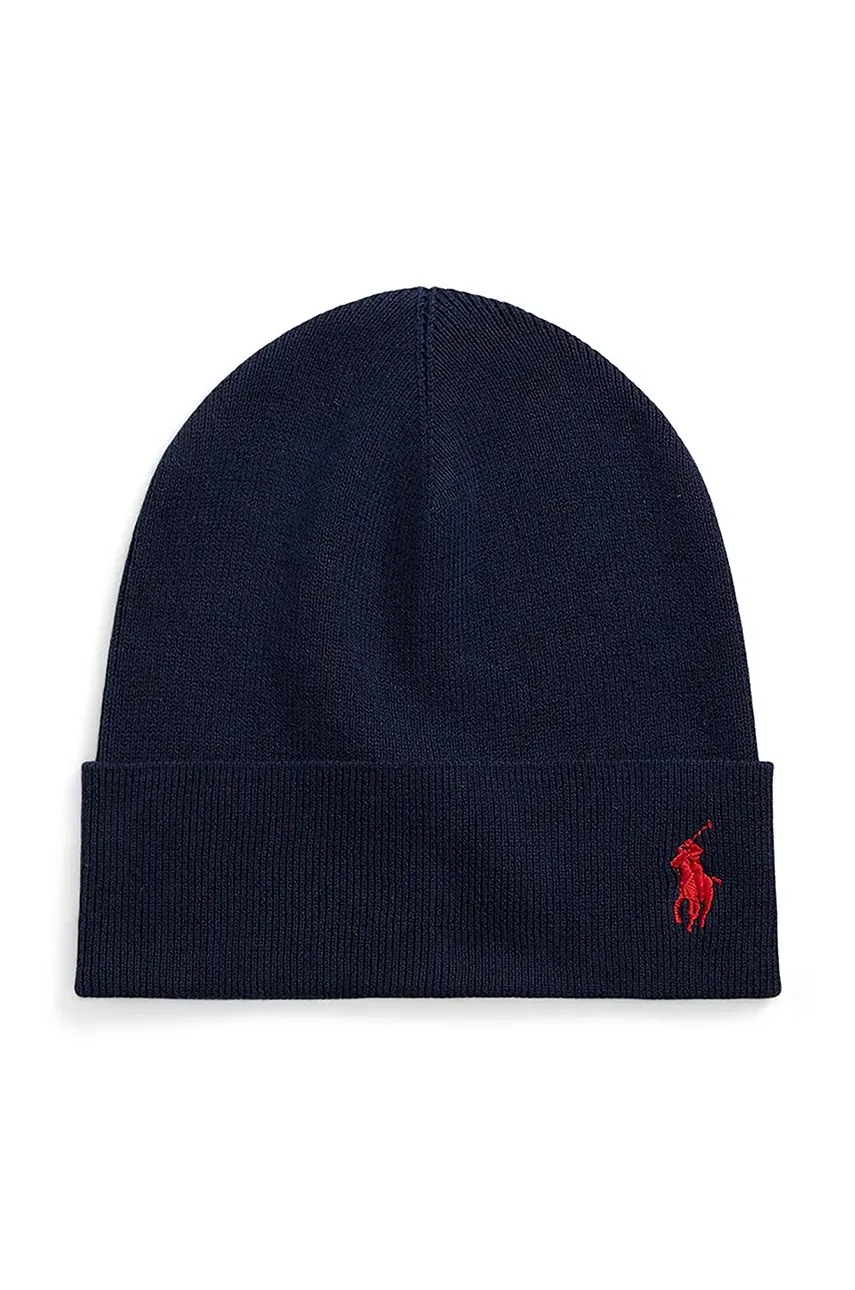

Памучна шапка Polo Ralph Lauren в тъмносиньо от памук 449959339, Тъмносин