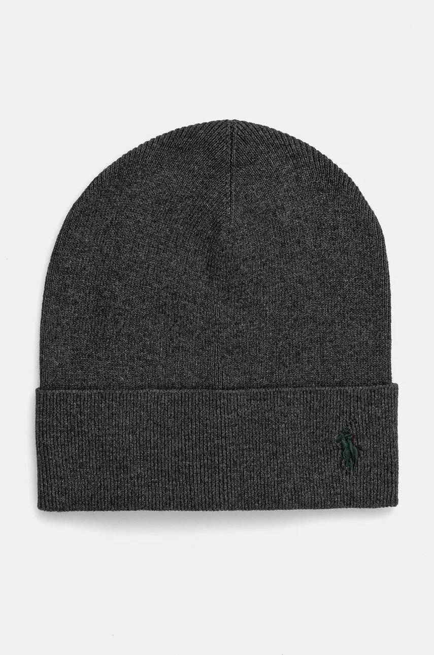 

Памучна шапка Polo Ralph Lauren в сиво от памук 449959339, Сив